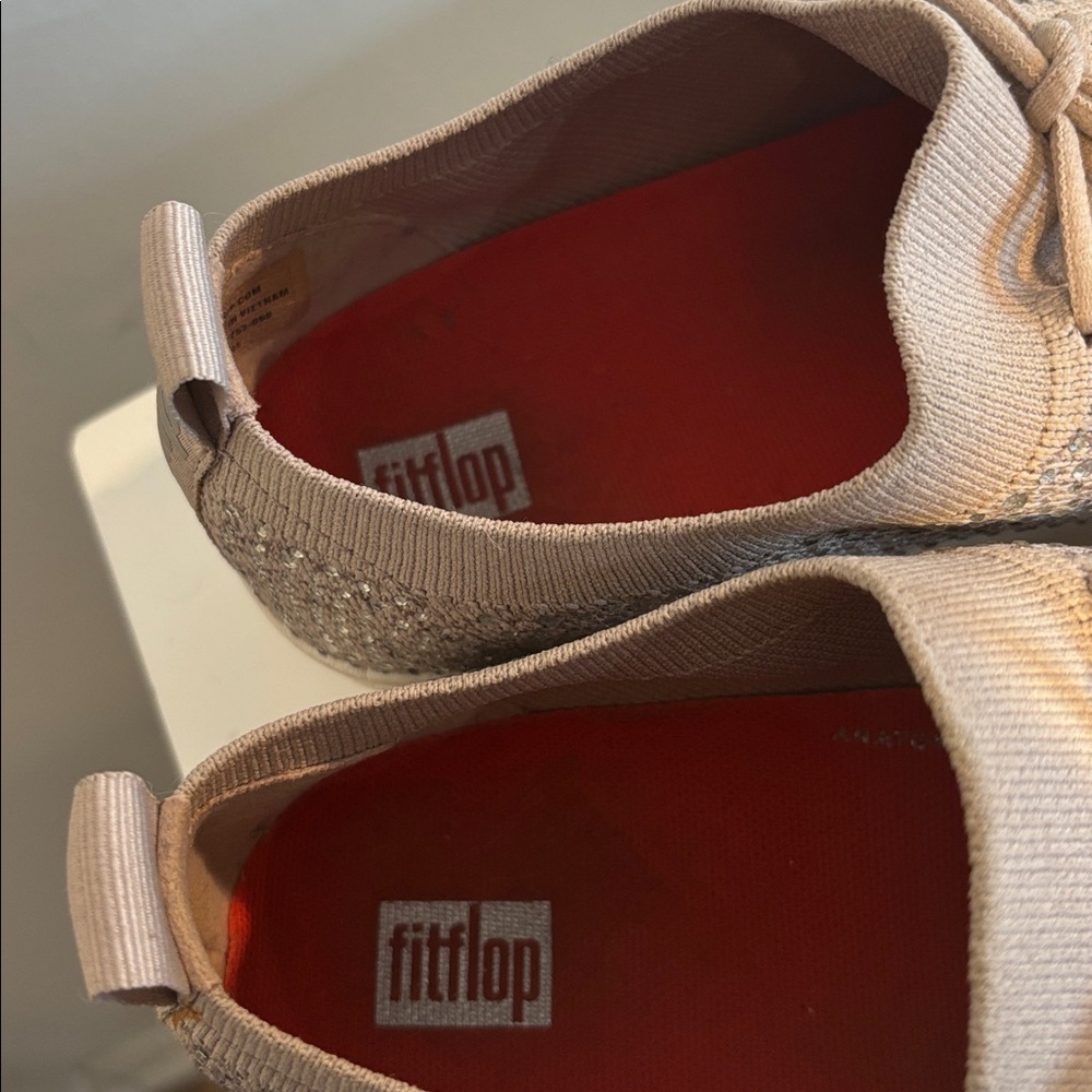 Fitflop Beige Knit Sneakers with Sparkle size 8 - Picture 11 of 12